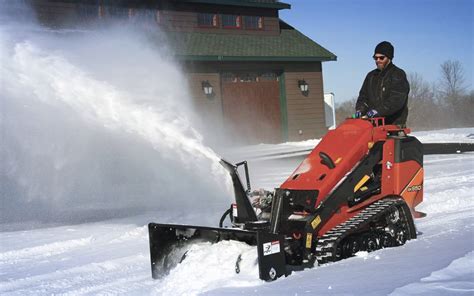 mini skid steer snow blower|mini snow blower tractor.